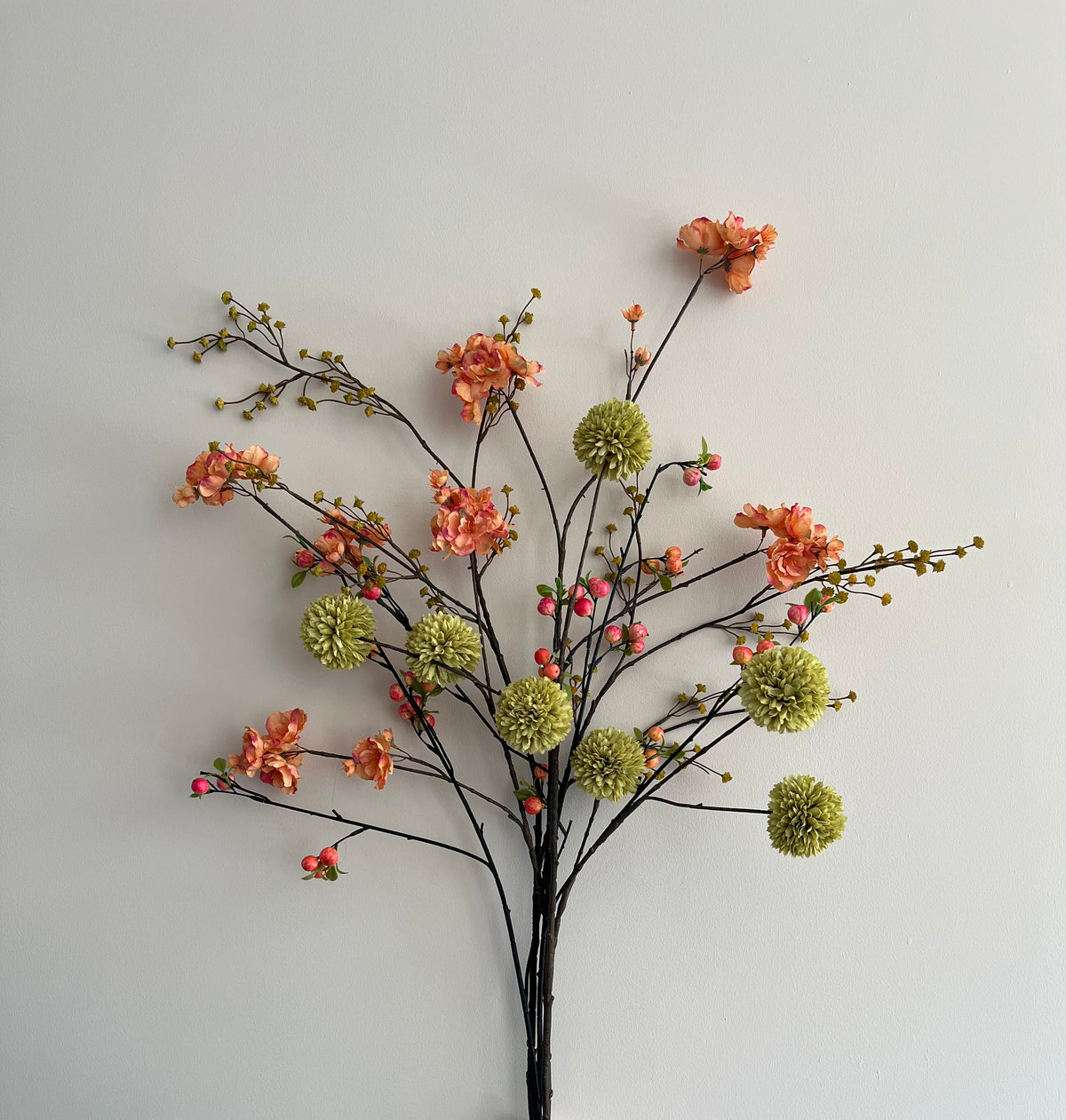 Boeket Yeala — zijden boeket oranje/rood