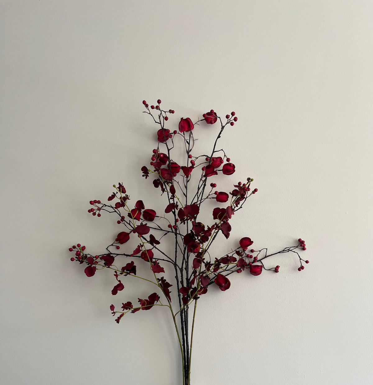 Boeket Aurie — zijden boeket rood/burgundy