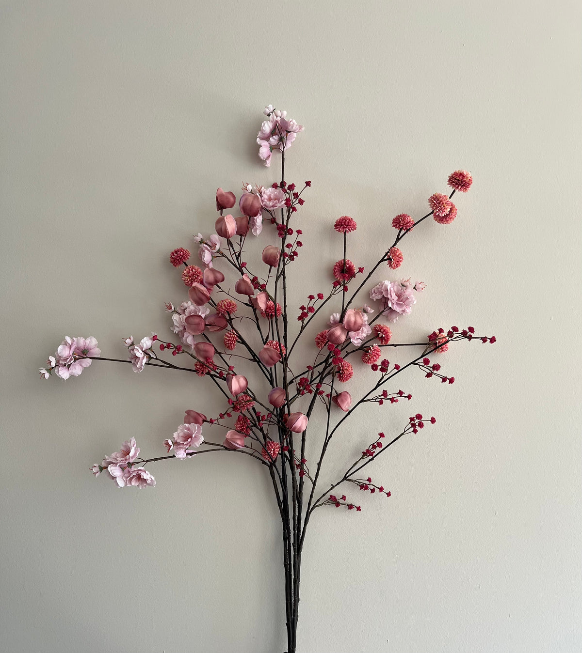 Boeket Selma — zijden boeket roze/lila