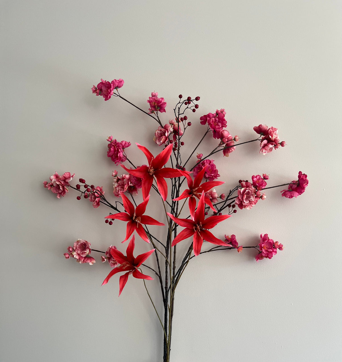 Olivia rood — zijden kunstbloem