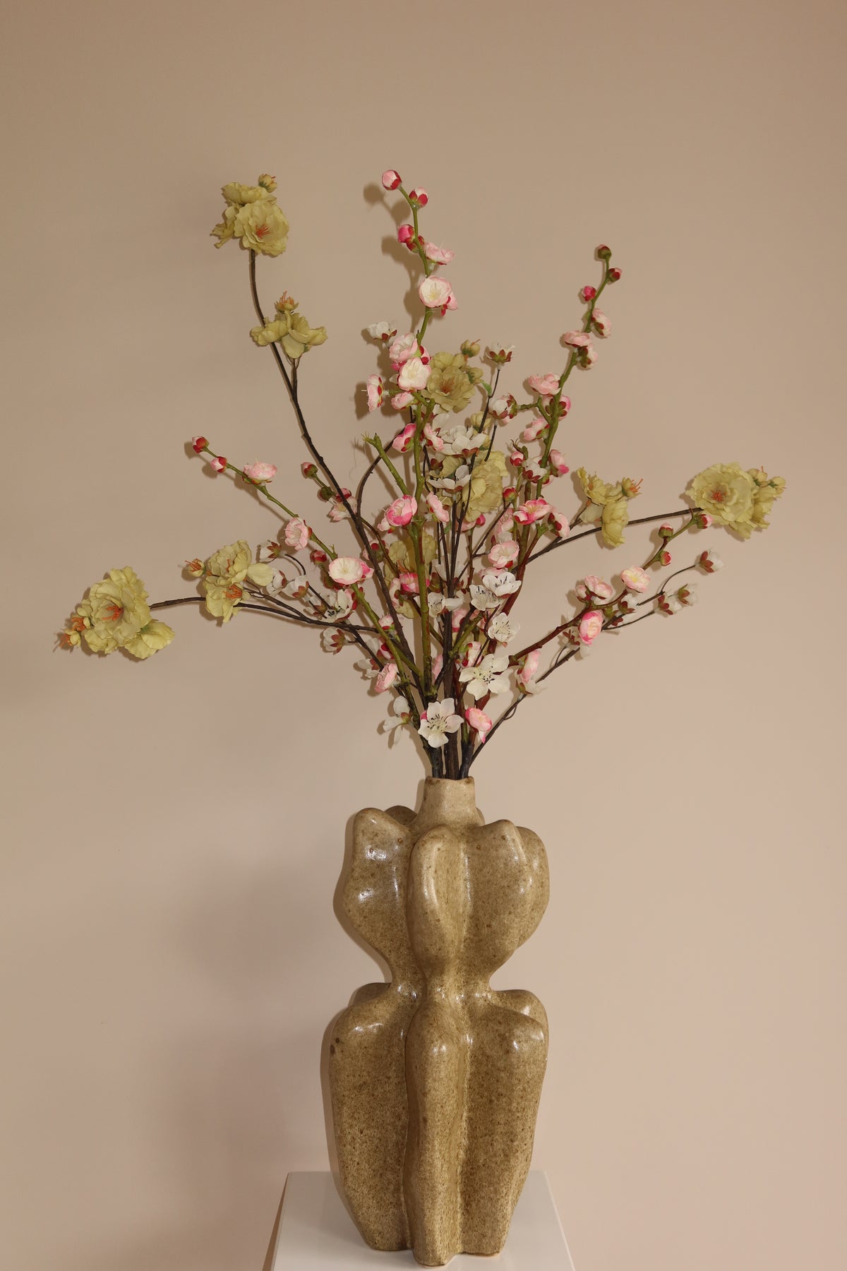 Zijden kunstbloem Isabelle in groen, detailfoto - Bellore