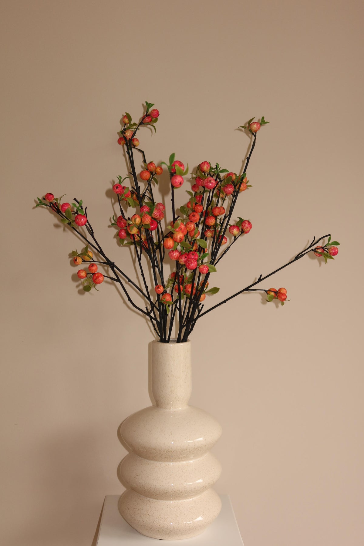 Zijden kunstbloem Juliette in rood, detailfoto - Bellore