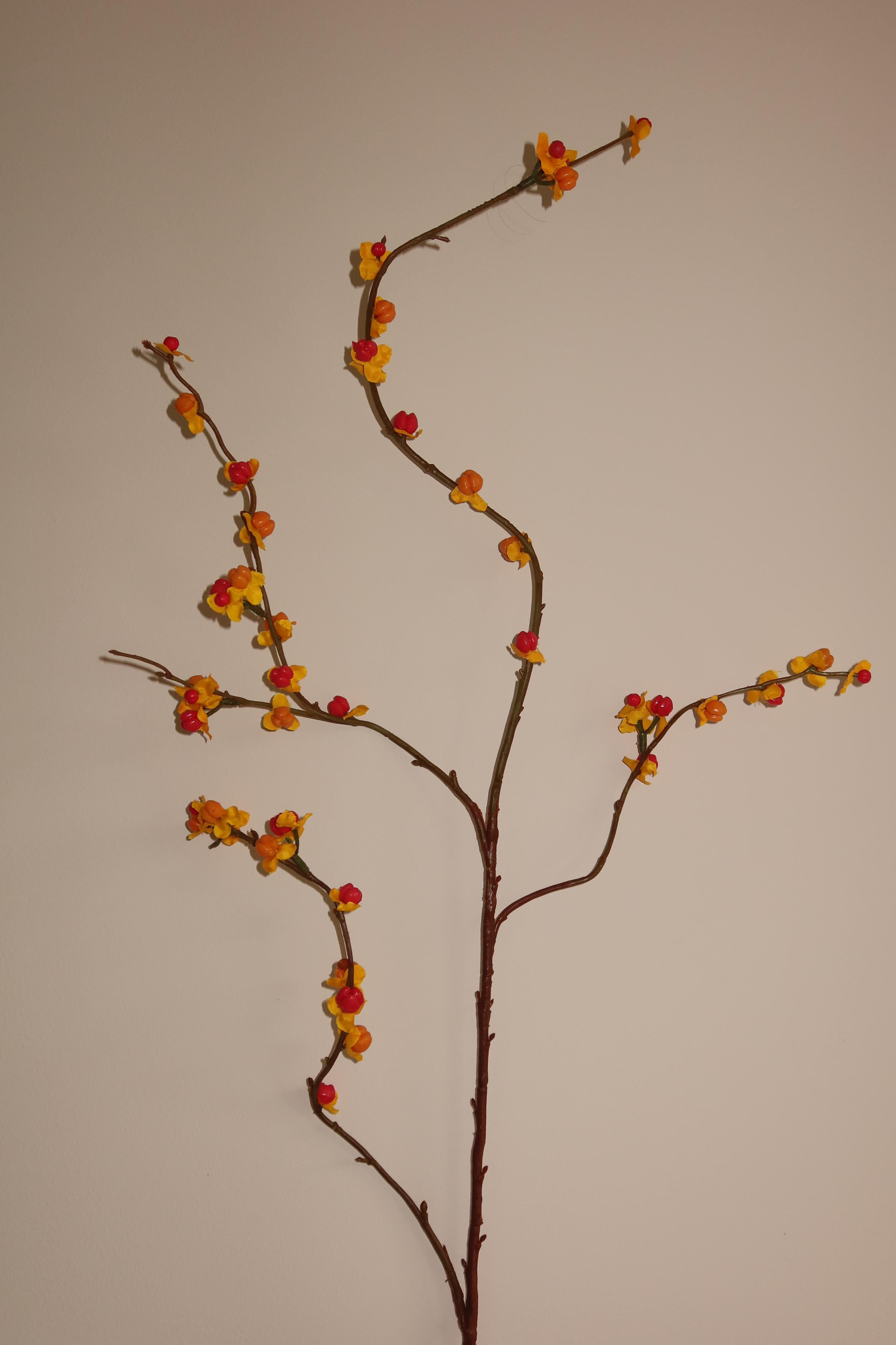 Kunstbloem Velouria - Rood/ geel